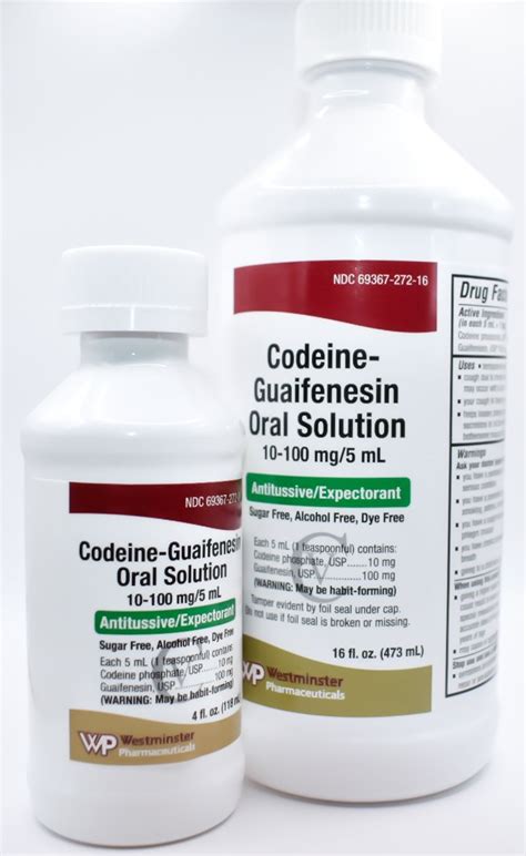 Guaifenesin codeine - Jan 20, 2021 · Robitussin AC (guaifenesin / codeine) is a combination of two medications: guaifenesin and codeine. Guaifenesin is an expectorant that thins and loosens the mucus in your lungs, making it easier to cough it up. Codeine is an opioid medication that works in your brain to lessen your urge to cough. 